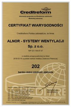 Certificate of Credibility