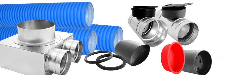 FLX System - assembly accessories for ventilation ducts
