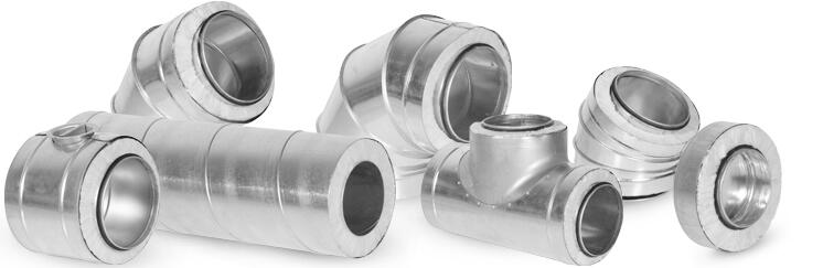 Pre-insulated ventilation ducts and fittings