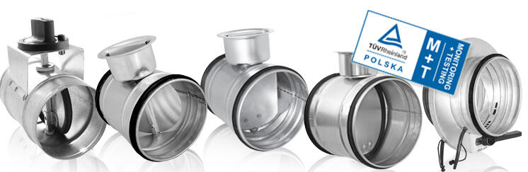 TÜV certificate – quality mark for round ventilation dampers 