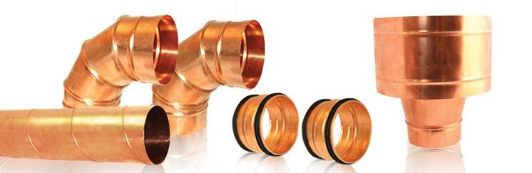 NEW - Copper ventilation ducts and fittings