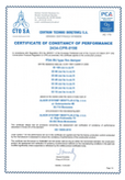 Certificate of Constancy of Performance - FDA-BU fire dampers
