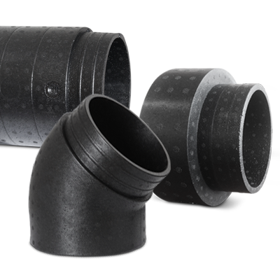 Duct and fittings made of EPP in thickness 15 mm