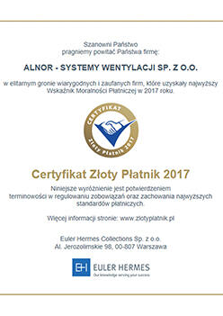 Photo of product family: Gold Payer Certificate 2017
