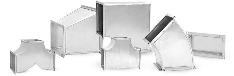 Rectangular ventilation ducts and fittings