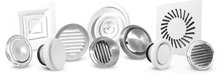 Ventilation grilles and valves