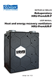 User's  Manual - Heat and energy recovery ventilators HRU-PremAIR-P (wired control)