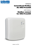 User's Manual - Modbus connect for HRU-PremAIR, SlimAIR and MinistAIR units  HRQ-Modbus