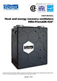 User's  Manual - Heat and energy recovery ventilators HRU-PremAIR-NA
