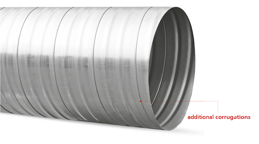 Folded spiral-seam tube Elbow 80mm 90 ° Galvanised pressed for folded spiral-seam tube with Gasket 